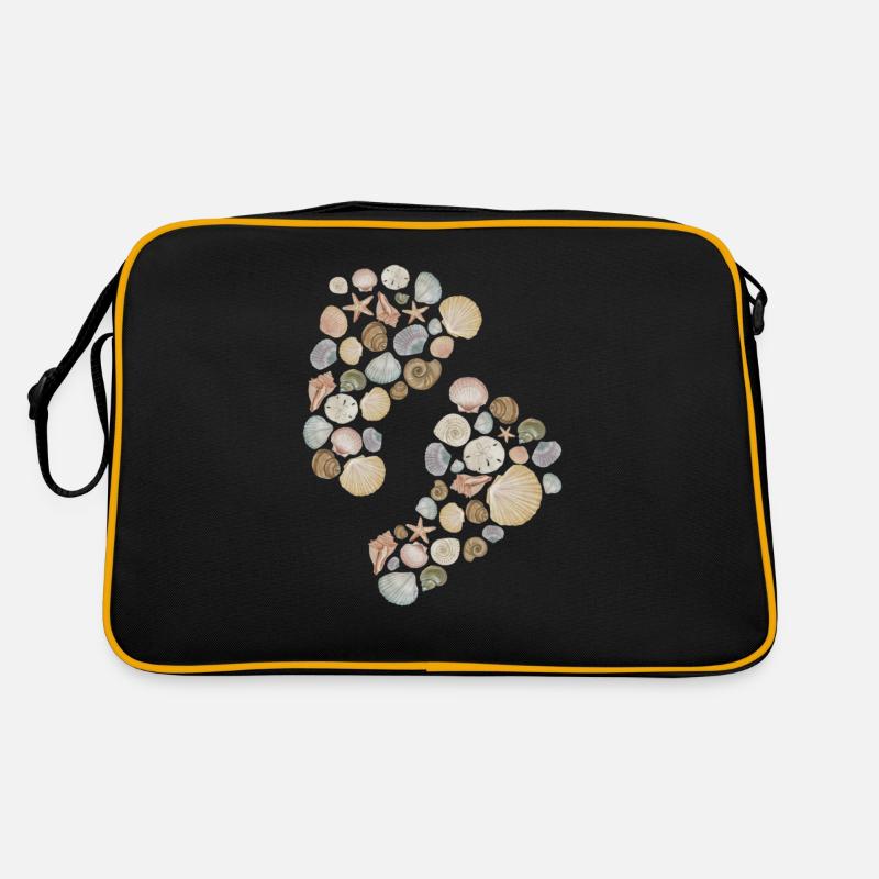 Footprints from shells - watercolour Retro Bag