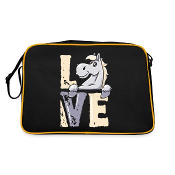 Horse Equestrian Equestrian Riding - Retro Bag - black/gold - Back