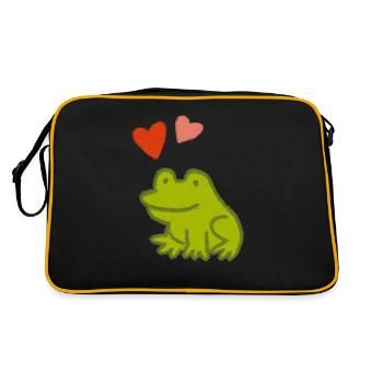 Mutfrosch 2 - Retro Tasche - Schwarz/Gold - Hinten