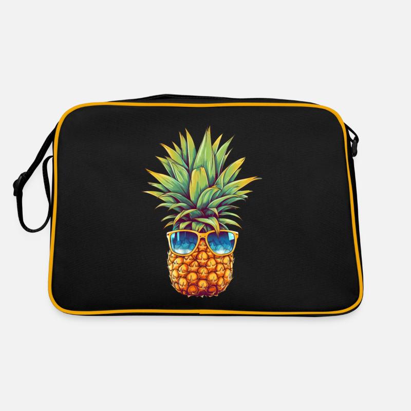 Pineapple with sunglasses: summer coolness Retro Bag