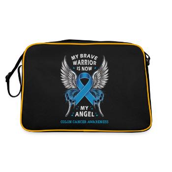 Le guerrier du cancer du côlon est maintenant mon ange - Sac Retro - noir/or - Dos