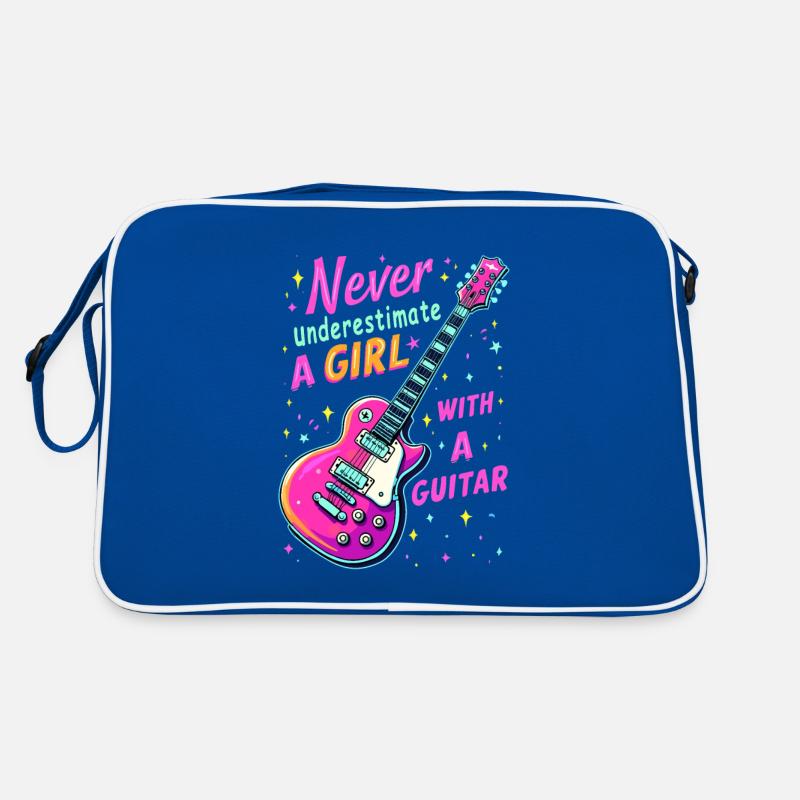 Fille avec guitare Sac Retro