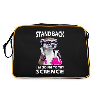 Stand Back - Meerkat in Science Mode - Retro Bag - black/gold - Back