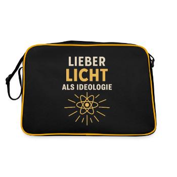 Mieux vaut la lumière que l’idéologie – à l’énergie nucléaire - Sac Retro - noir/or - Dos