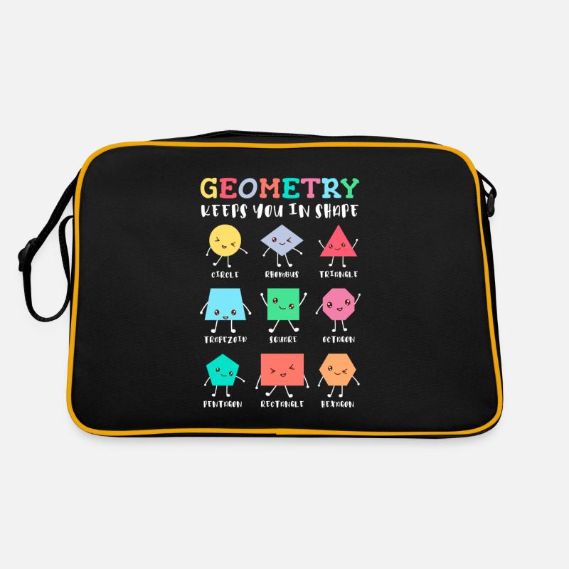 Geometrie hält dich in Form – Lustiges Schulmotiv Retro Tasche