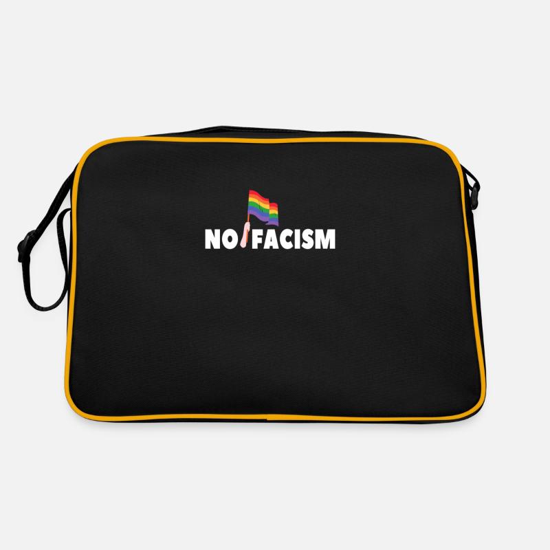 Faschismus Rassismus LGBTQ Regenbogen Geschenk Retro Tasche