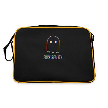 Fuck reality drug parts rave mdma gift lsd - Retro Bag - black/gold - Back