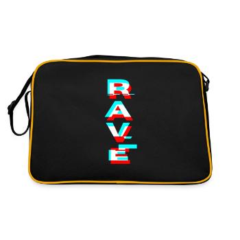 Cadeau Rave Raver House DJ Techno Music - Sac Retro - noir/or - Dos