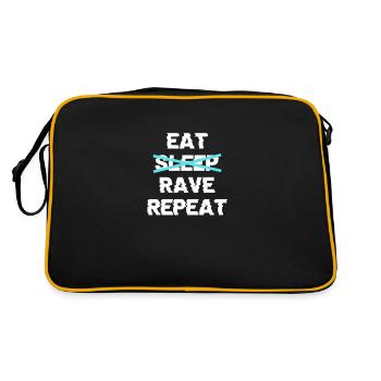 Rave - Retro Tasche - Schwarz/Gold - Hinten