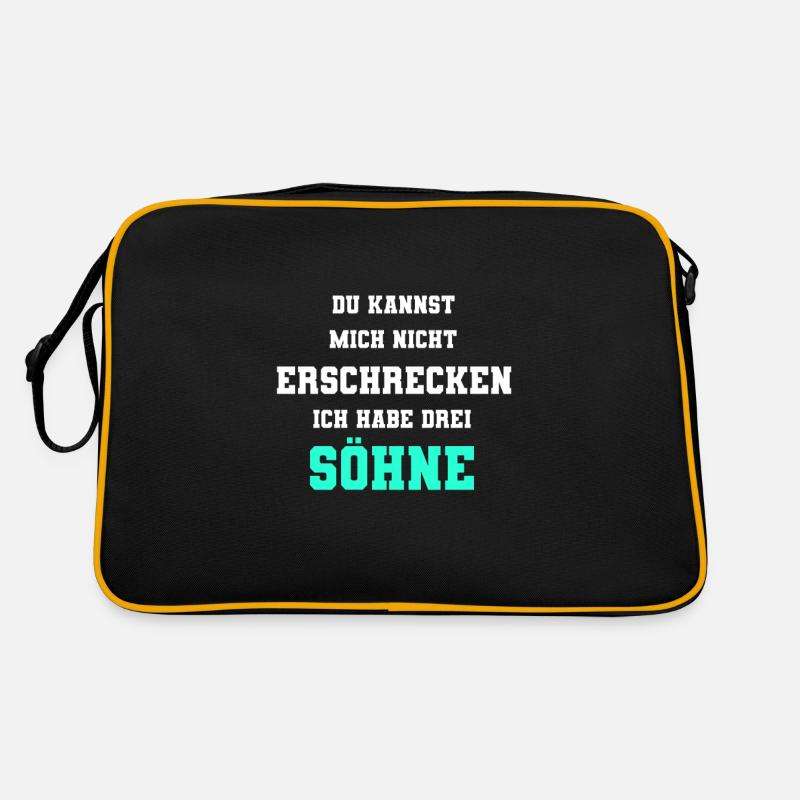 3 Söhne Eltern drei Söhne Elternschaft Geschenk Retro Tasche