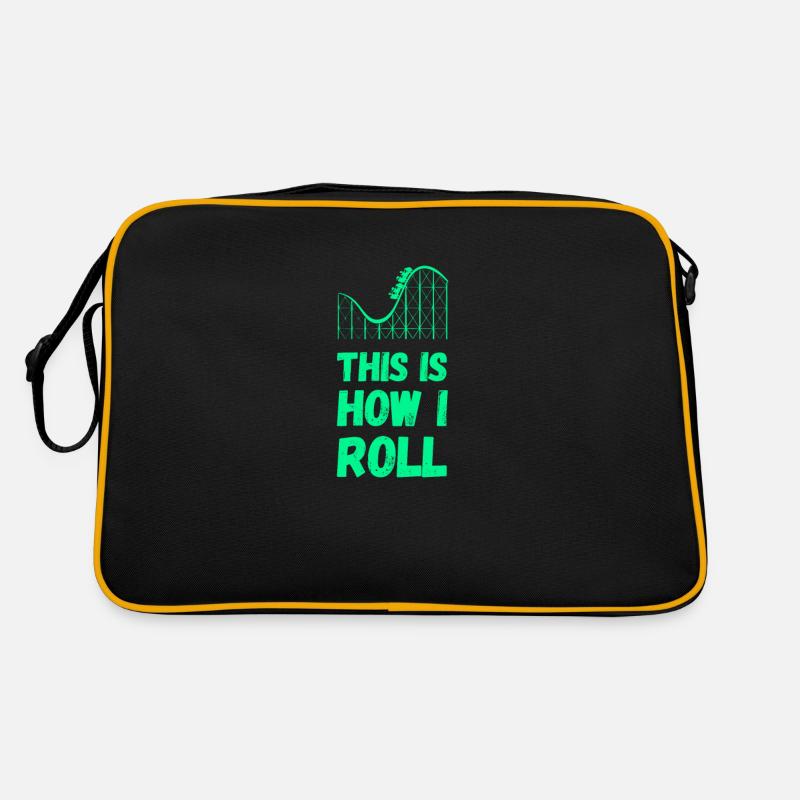 Roller coaster amusement park kirmes rummel gift Retro Bag