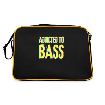 techno rave raver dj festival electro hardstyle - Sac Retro - noir/or - Dos