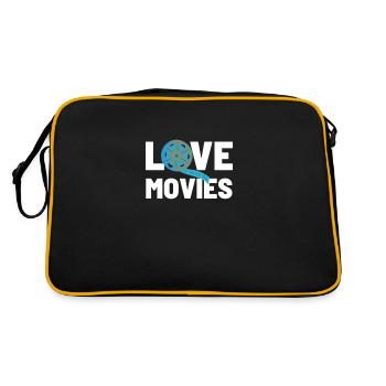Kino Film filmrolle fernsehen filmstar retro - Retro Tasche - Schwarz/Gold - Hinten