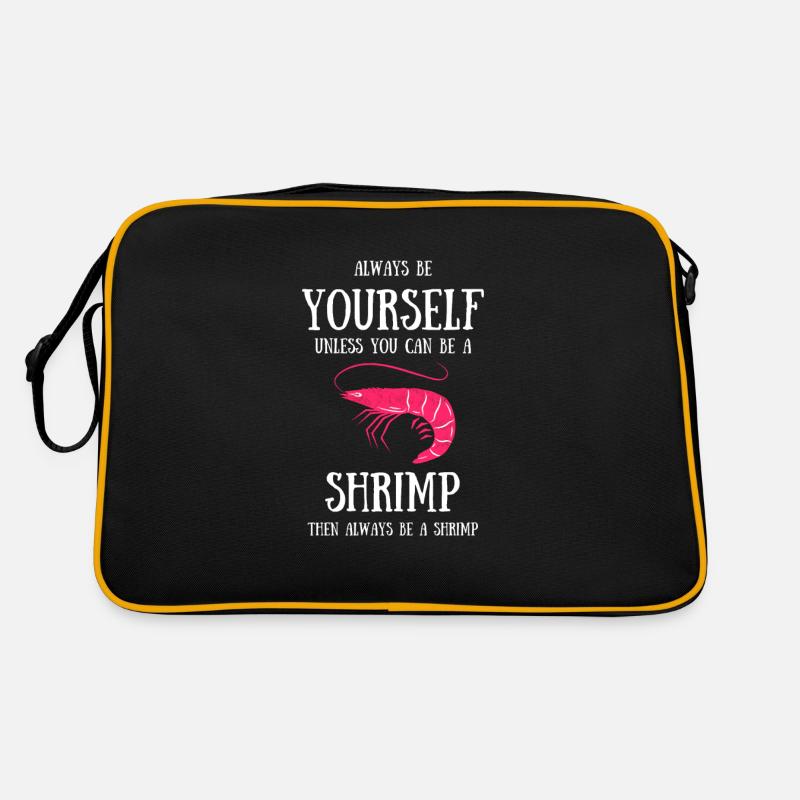 Garnelen Shrimp aquarium languste geschenk krabbe Retro Tasche