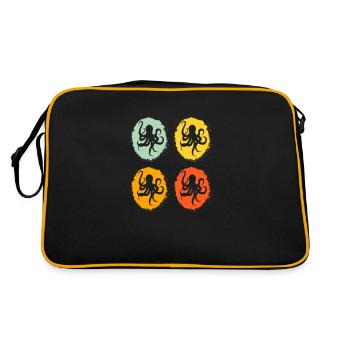 poulpe poulpe mer vie marine animal poulpe - Sac Retro - noir/or - Dos