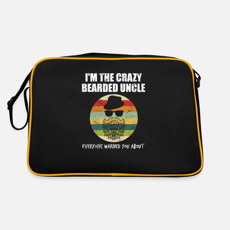 Retro - crazy bearded uncle - cool uncle Retro Bag