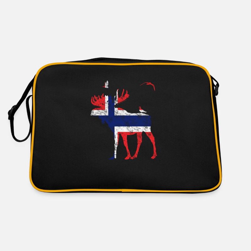 Wikstroem - Norway flag in moose shape used look Retro Bag