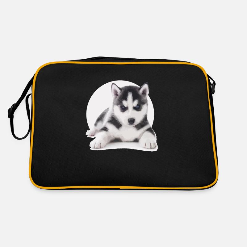 Chiot Husky Sac Retro