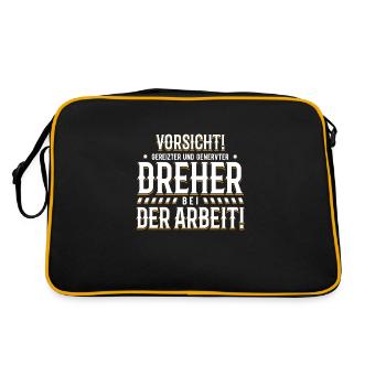 Dreher - Retro Tasche - Schwarz/Gold - Hinten