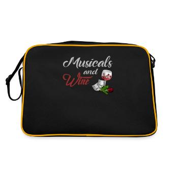 Musikals theater and wine - Retro Bag - black/gold - Back