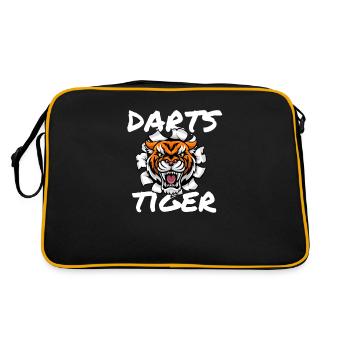 DARTS TIGER - DART JOUEUR DART TIGER MOTIF SHIRT - Sac Retro - noir/or - Dos