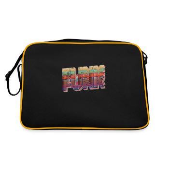 Funk Retro DJ Musik - Retro Tasche - Schwarz/Gold - Hinten
