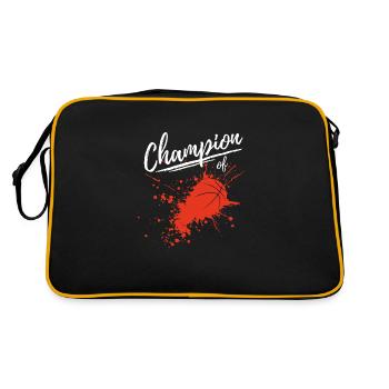 Champion of Basketball - Retro Tasche - Schwarz/Gold - Hinten