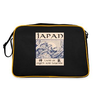 Japon Histoire démon tsunami - Sac Retro - noir/or - Dos
