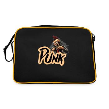 Punk Punker Heavymetal Punkrock Gift - Retro Bag - black/gold - Back