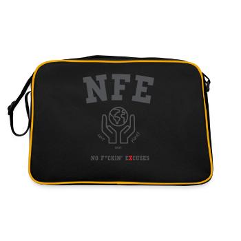 NFE (No F*ckin ́ Excuses) - Sauvez notre planète - Sac Retro - noir/or - Dos