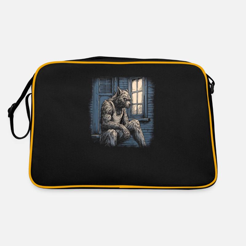 Dog Wolf Werewolf Cerberus Hellhound myth Retro Bag