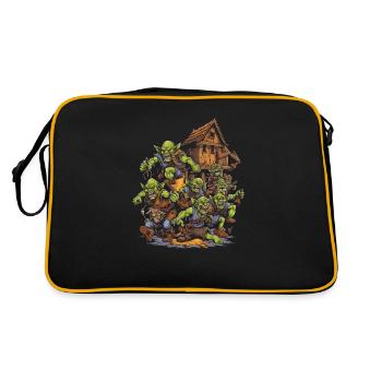 Monster Monster Demon Devil Vampire Guhl Zombie - Sac Retro - noir/or - Dos