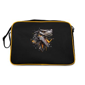 Mecha Animal : tigre, loup, renard, dinosaure, - Sac Retro - noir/or - Dos