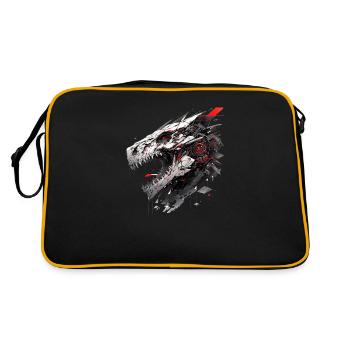 Mecha Animal : tigre, loup, renard, dinosaure, - Sac Retro - noir/or - Dos