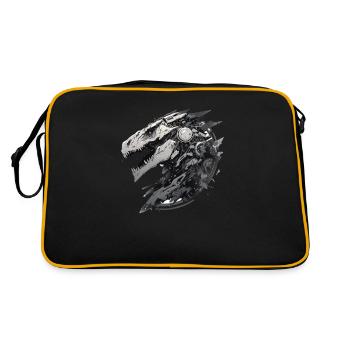 Mecha Animal : tigre, loup, renard, dinosaure, - Sac Retro - noir/or - Dos