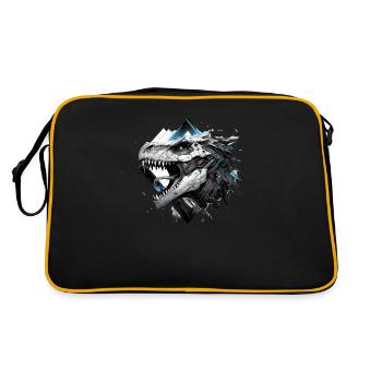 Mecha Animal : tigre, loup, renard, dinosaure, - Sac Retro - noir/or - Dos