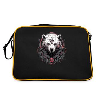 Mecha Animal : tigre, loup, renard, dinosaure, - Sac Retro - noir/or - Dos