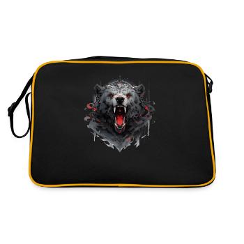 Mecha Animal : tigre, loup, renard, dinosaure, - Sac Retro - noir/or - Dos