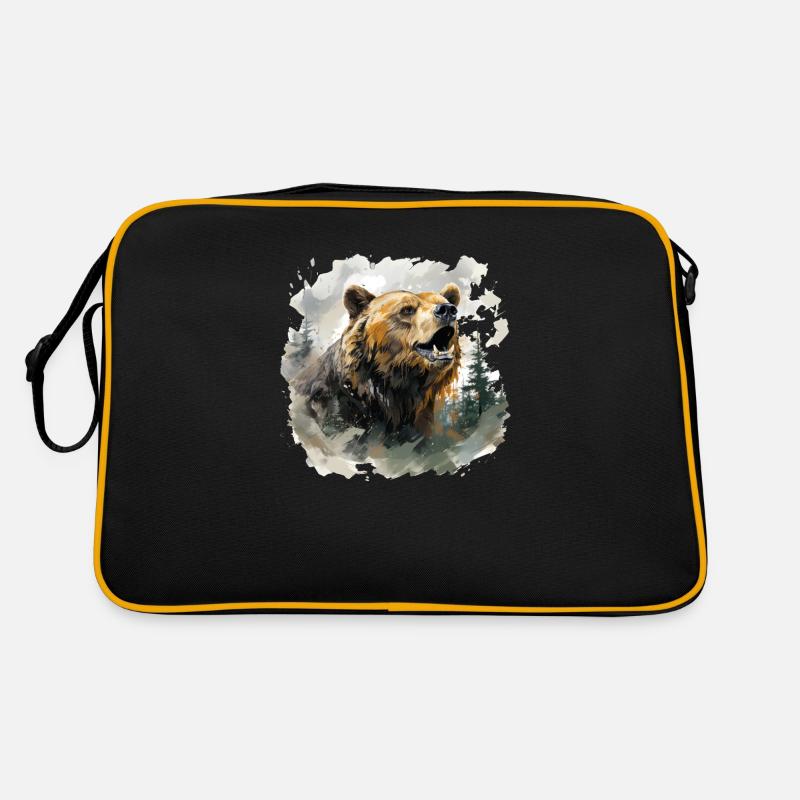 Bear Nature Environment Environmental Protection Retro Bag