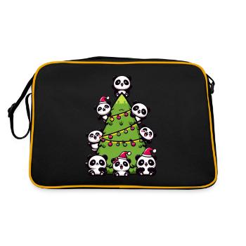 Panda de Noël - Ambiance festive sous le - Sac Retro - noir/or - Dos