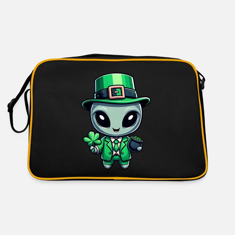 Conception de célébration extraterrestre extraterrestre de la Saint-Patrick Sac Retro