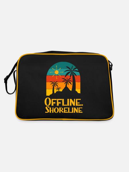 Beach Family Ocean Relatives Summer - Retro Tasche - Schwarz/Gold - Hinten