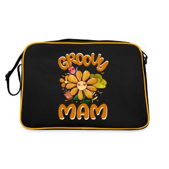 Groovy Mam Family Matching Vintage Family Outfit - Retro Tasche - Schwarz/Gold - Hinten