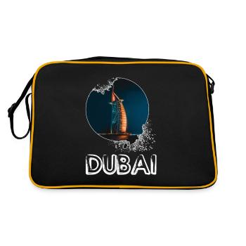 Dubai Burj Al Arab Skyline - Sac Retro - noir/or - Dos