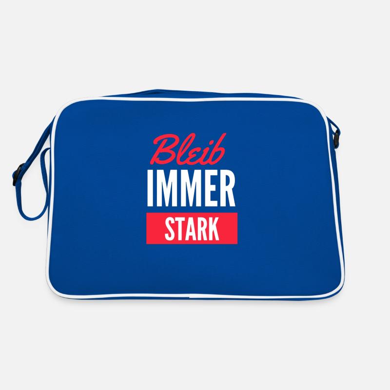 bleib immer stark Retro Tasche