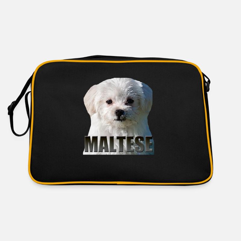 Maltesisch - Retro Tasche - Schwarz/Gold