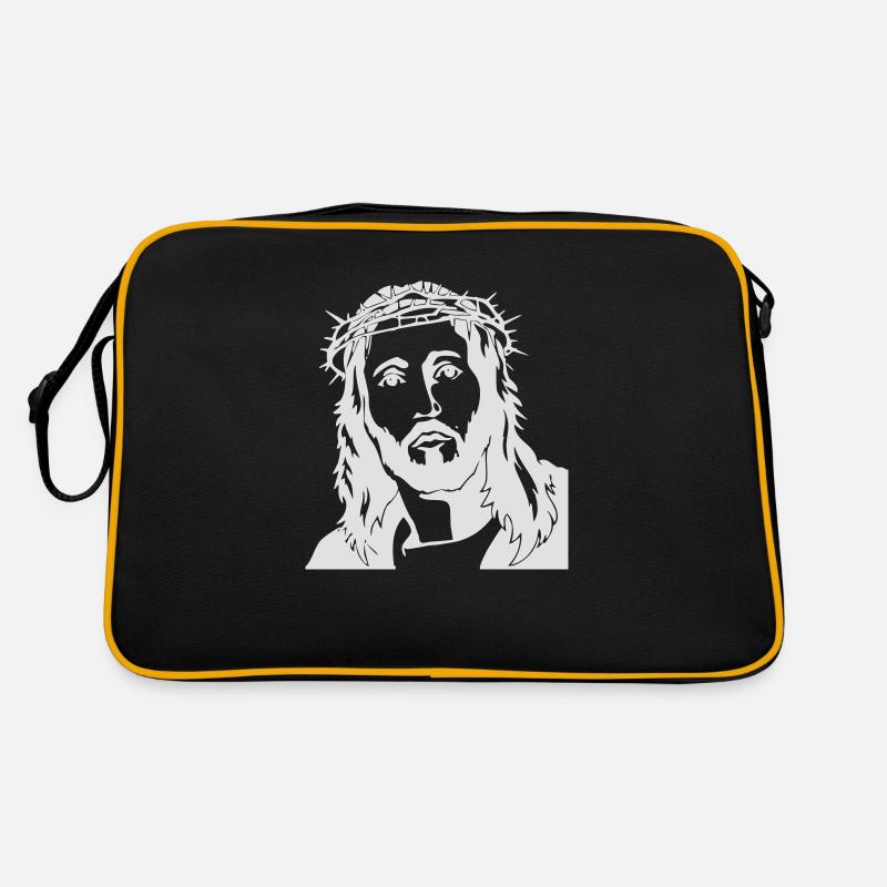 Jésus - Sac Retro - noir/or