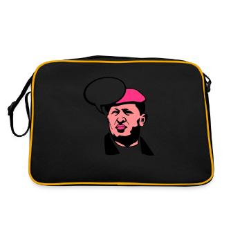hugo chavez president venezuela bulle - Sac Retro - noir/or - Dos