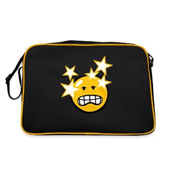 Smiley Hangover - Retro Bag - black/gold - Back