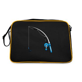 angeln kind baby - Retro Tasche - Schwarz/Gold - Hinten
